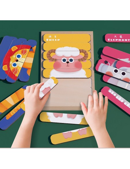 Puzzle patyczki Zwierzęta