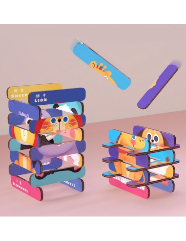 Puzzle patyczki Zwierzęta