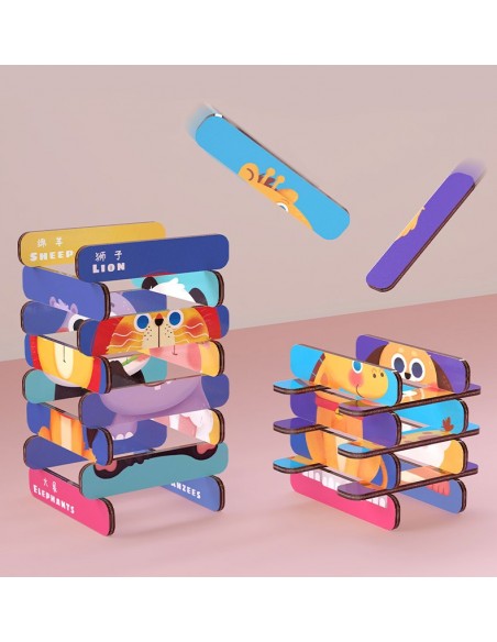 Puzzle patyczki Zwierzęta