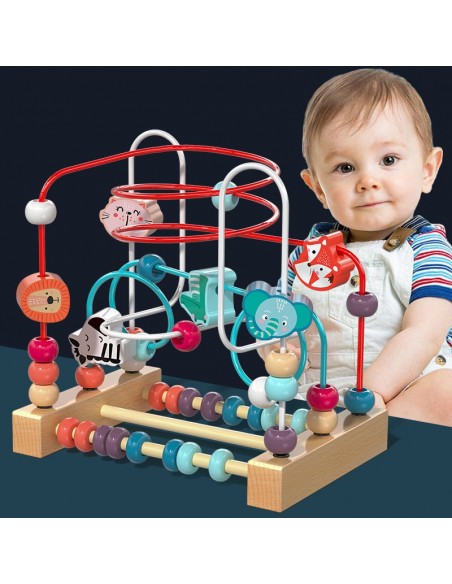 Drewniany labirynt edukacyjny