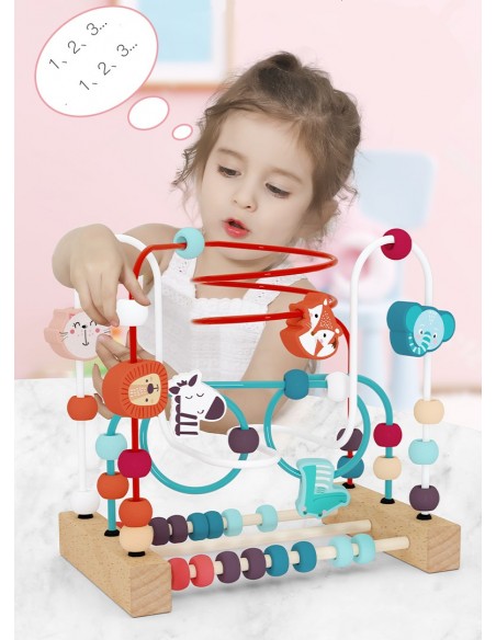 Drewniany labirynt edukacyjny