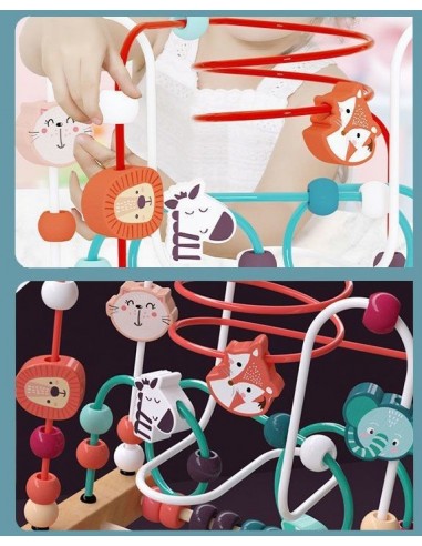 Drewniany labirynt edukacyjny