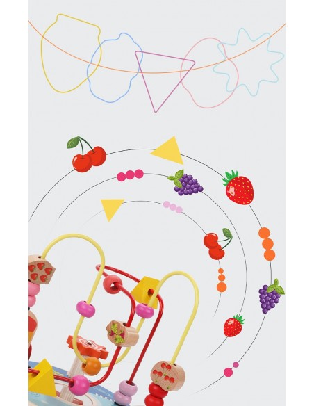 Drewniany labirynt edukacyjny statek