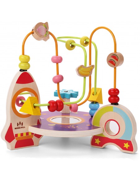 Drewniany labirynt edukacyjny rakieta