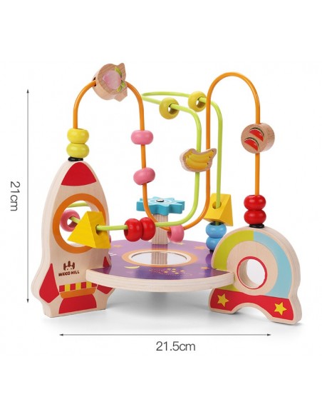 Drewniany labirynt edukacyjny rakieta