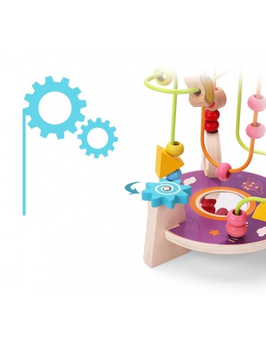 Drewniany labirynt edukacyjny rakieta