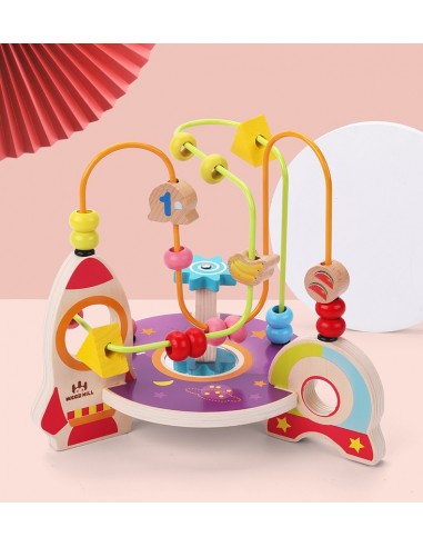 Drewniany labirynt edukacyjny rakieta