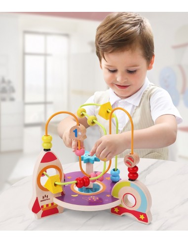 Drewniany labirynt edukacyjny rakieta