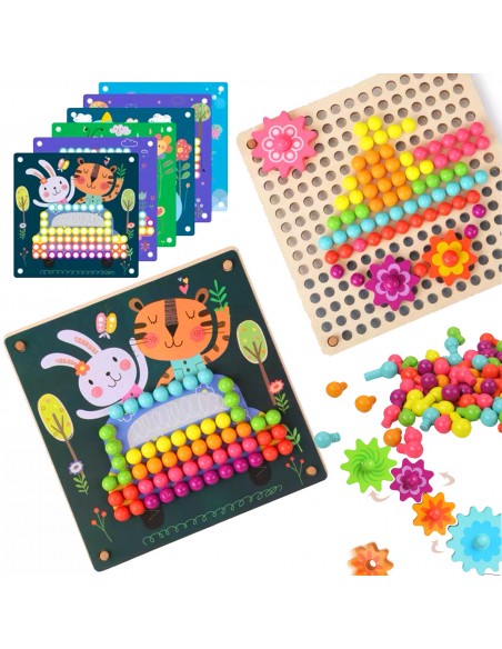 Drewniane klocki grzybki