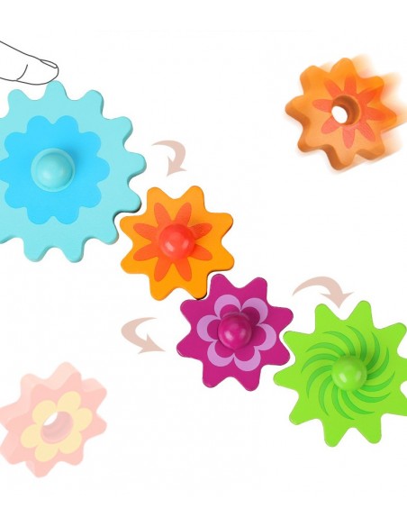 Drewniane klocki grzybki