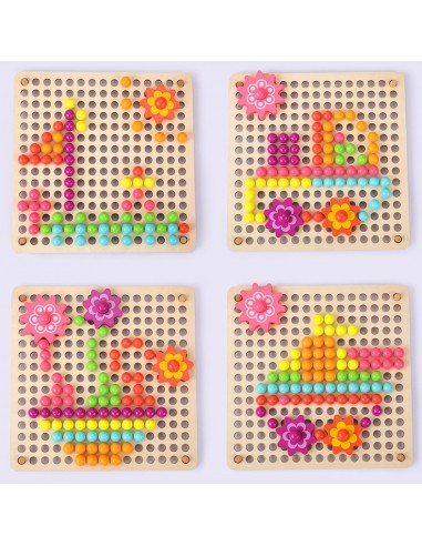 Drewniane klocki grzybki