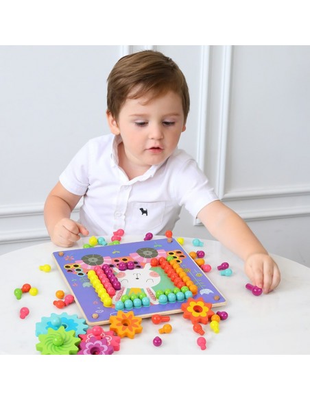 Drewniane klocki grzybki