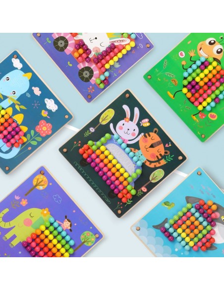 Drewniane klocki grzybki