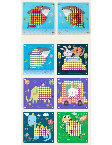 Drewniane klocki grzybki