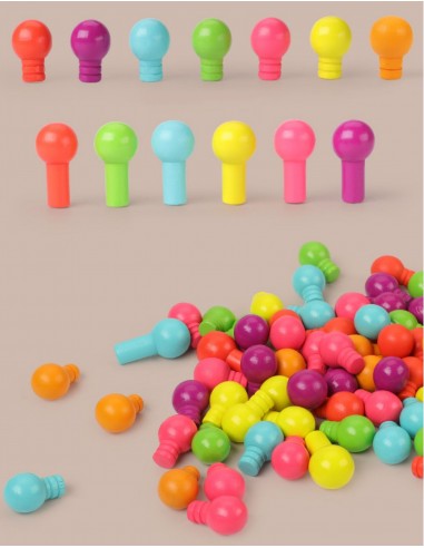 Drewniane klocki grzybki