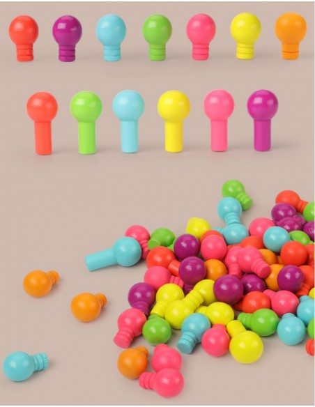 Drewniane klocki grzybki