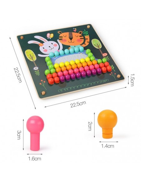 Drewniane klocki grzybki