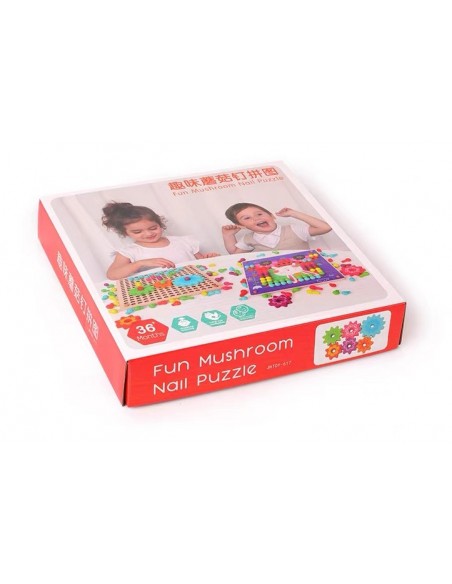 Drewniane klocki grzybki