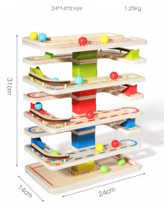 Drewniana zjeżdżalnia kuleczki 2