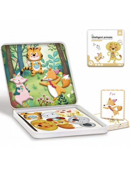 Drewniane klocki magnetyczne zwierzęta