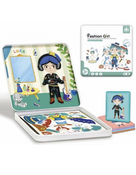 Drewniane klocki magnetyczne ubrania 2