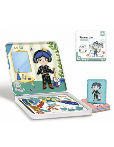 Drewniane klocki magnetyczne ubrania 2