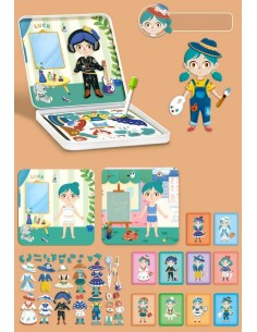 Drewniane klocki magnetyczne ubrania 2 2