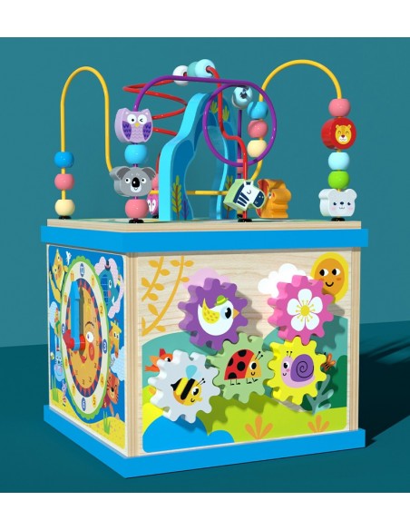 Kostka drewniana sorter z labiryntem