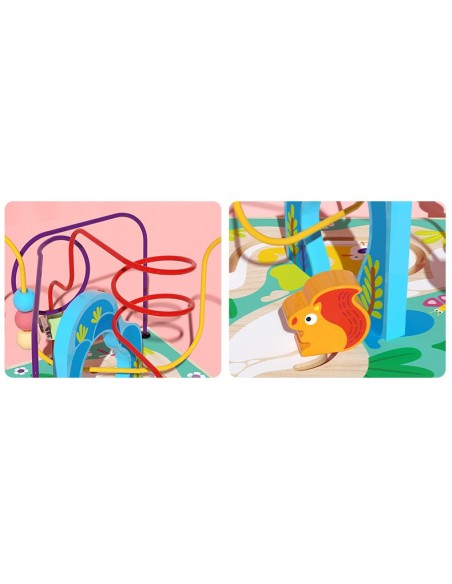 Kostka drewniana sorter z labiryntem