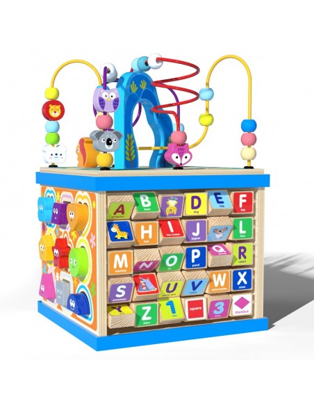 Kostka drewniana sorter z labiryntem