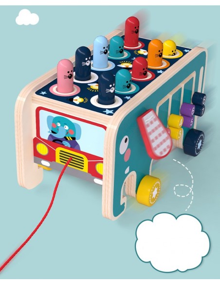 Wbijak drewniany Słoń autobus