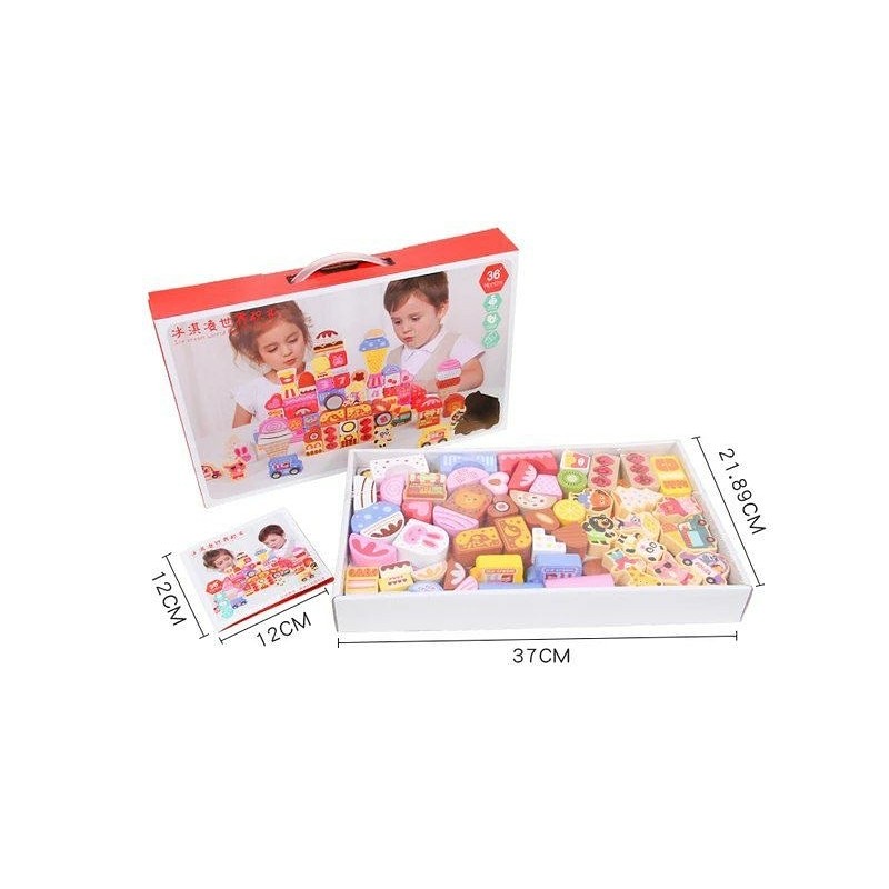 Klocki drewniane cukierki