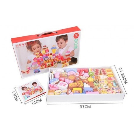 Klocki drewniane cukierki