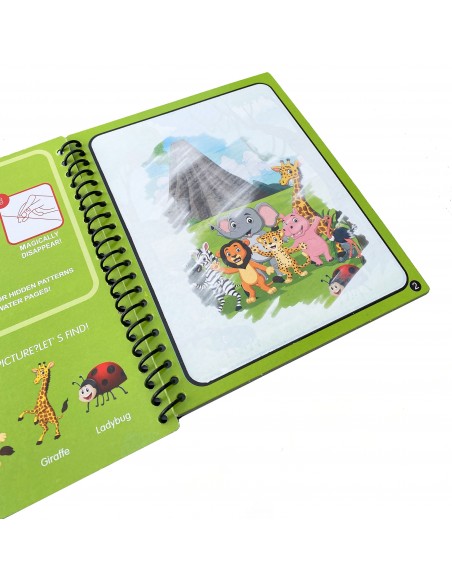 KSIĄZECZKA Z PISAKIEM WODNYM DZIKIE ZWIERZĘTA 19x15cm