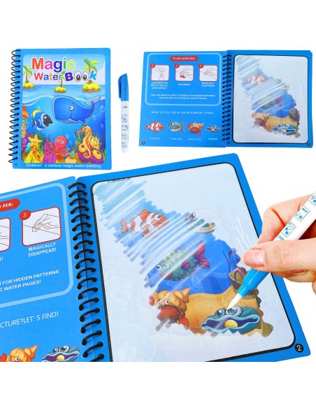 KSIĄZECZKA Z PISAKIEM WODNYM zwierzęta wodne19x15cm