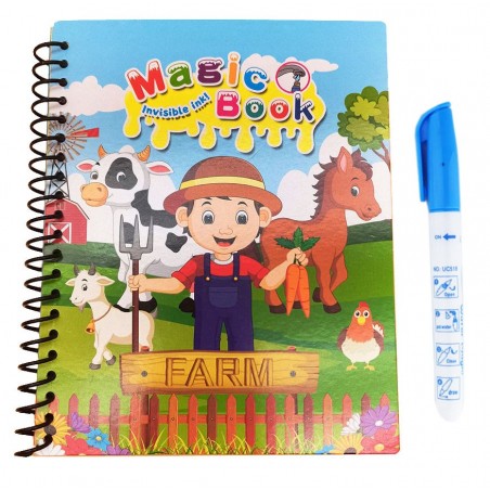 KSIĄZECZKA Z PISAKIEM WODNYM farma19x15cm