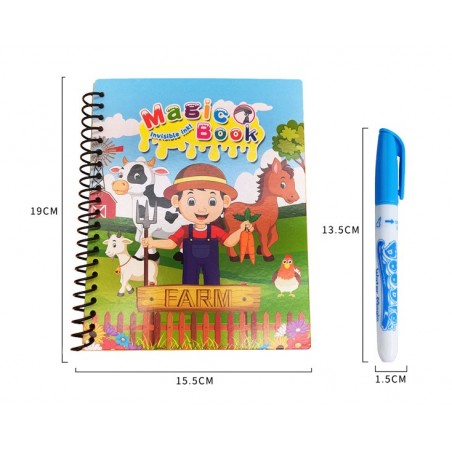 KSIĄZECZKA Z PISAKIEM WODNYM farma19x15cm