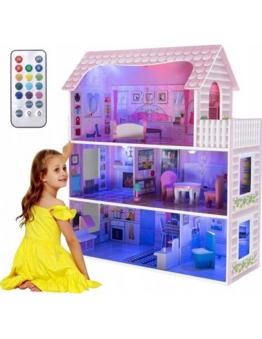 Drewniany domek dla lalek+ mebelki+...