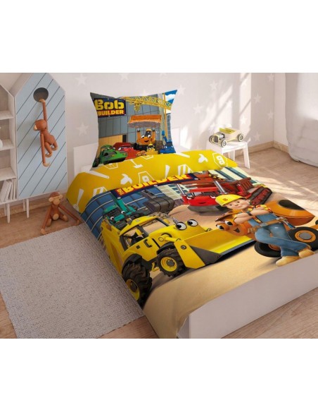 Pościel bawełniana Bob Budowniczy 140x200 cm poduszka 70x80 cm