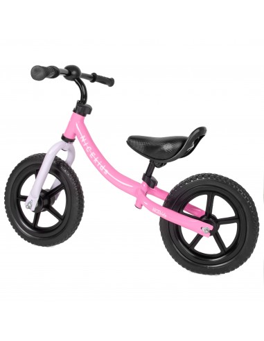 Rowerek biegowy 12' NICEkids BIAŁO RÓŻOWY