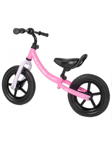 Rowerek biegowy 12' NICEkids BIAŁO RÓŻOWY
