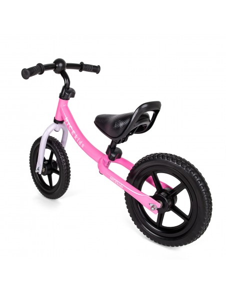 Rowerek biegowy 12' NICEkids BIAŁO RÓŻOWY