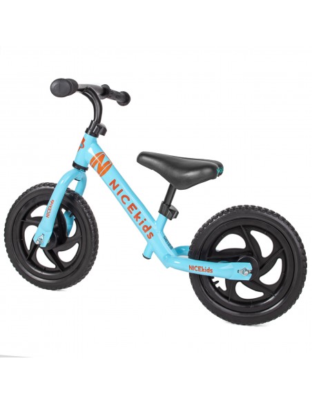 Rowerek biegowy 12' NICEkids NIEBIESKI POMARAŃCZOWY