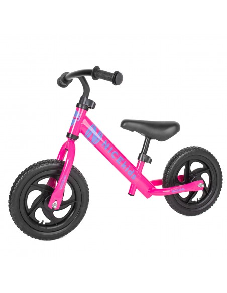 Rowerek biegowy 12' NICEkids FUKSJA BŁĘKIT