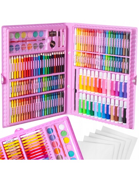 ZESTAW ARTYSTYCZNY DO MALOWANIA W WALIZCE 168 EL.