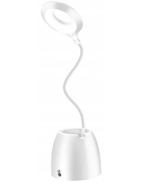 LAMPKA BIURKOWA LED BIAŁA Z POJEMNIKIEM