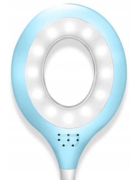 LAMPKA BIURKOWA NIEBIESKA Z POJEMNIKIEM