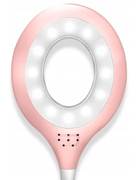 LAMPKA BIURKOWA RÓŻOWA Z POJEMNIKIEM