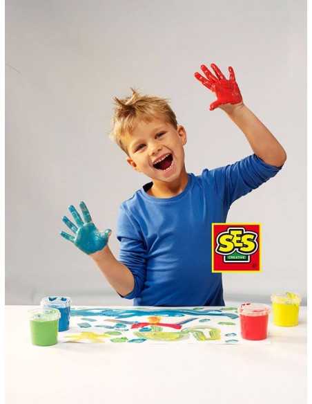 Farby do malowania palcami - 4 kolory SES