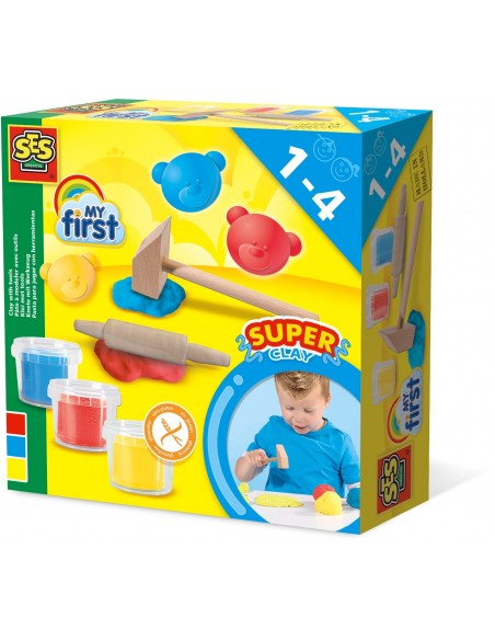 Moja pierwsza ciasto masa z narzędziami i foremkami 3 x 90 gr SES